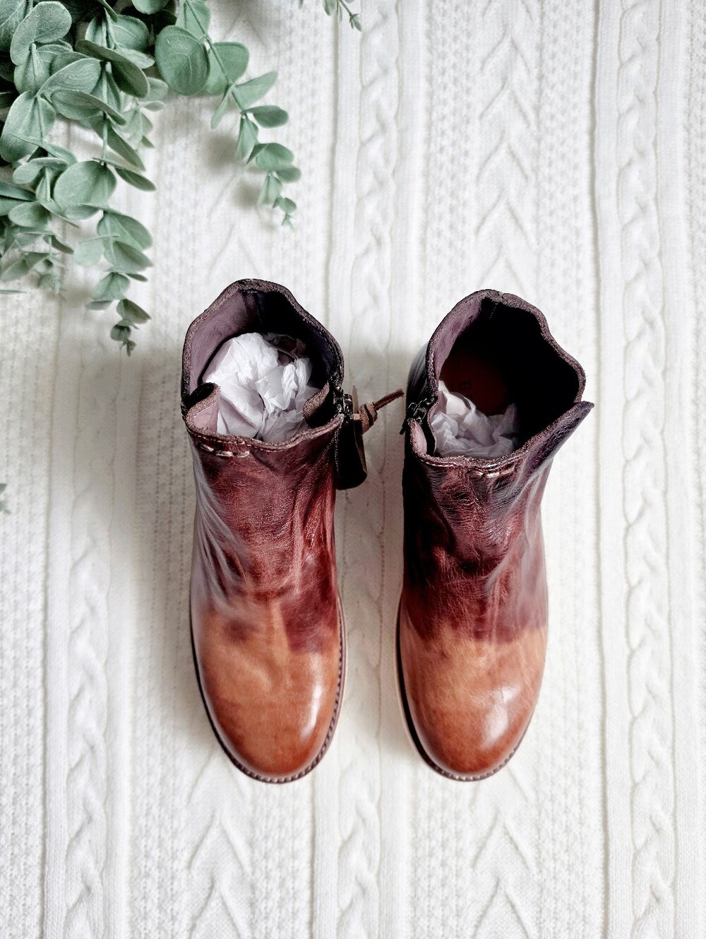 BED STU Lydyi Boots Cold Brew Tie Dye Leather Platform Ankle Bootie NIB 6 - Picture 4 of 15